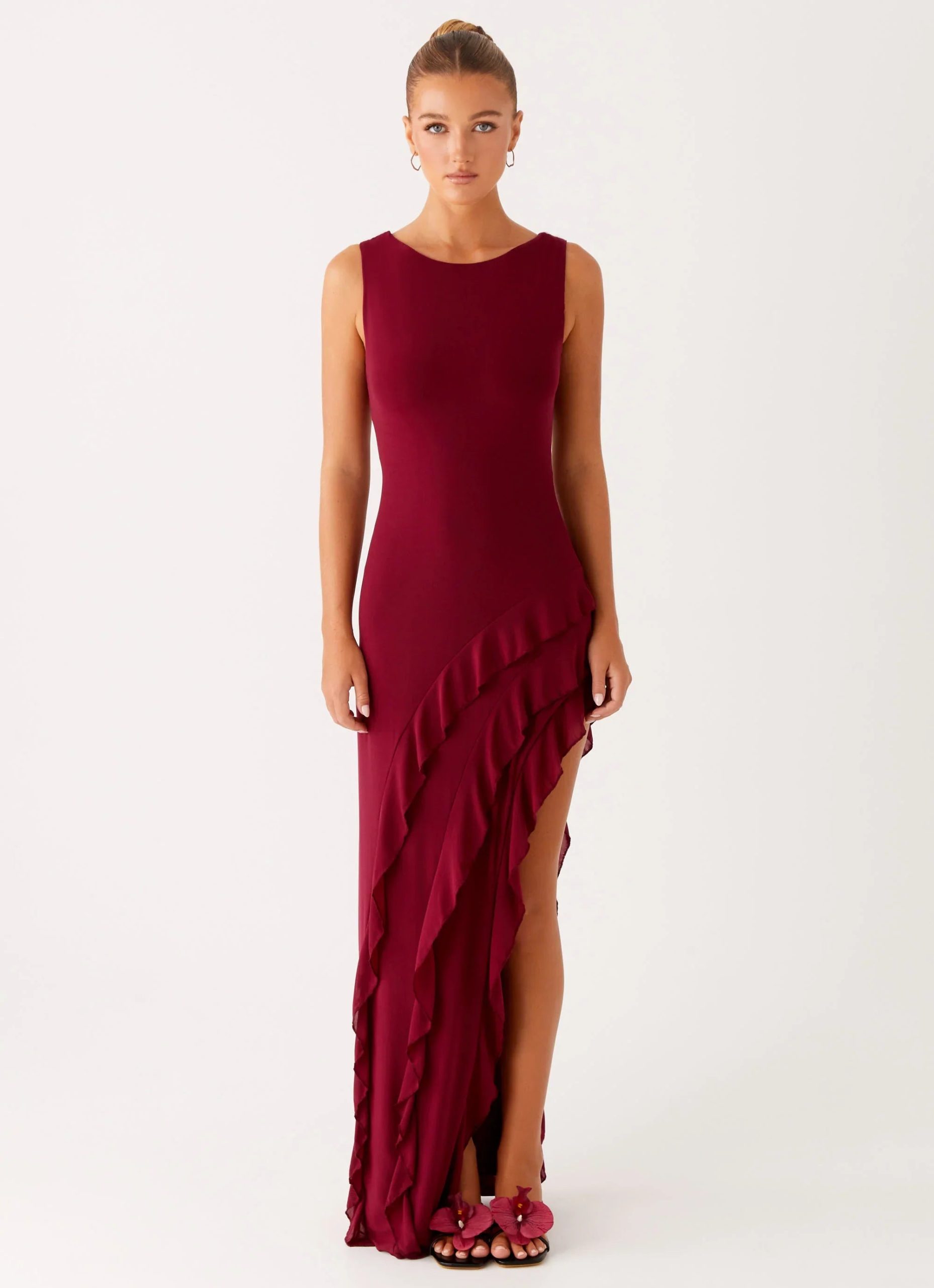 Hendrix Maxi Dress - Raspberry Wine - Image 2