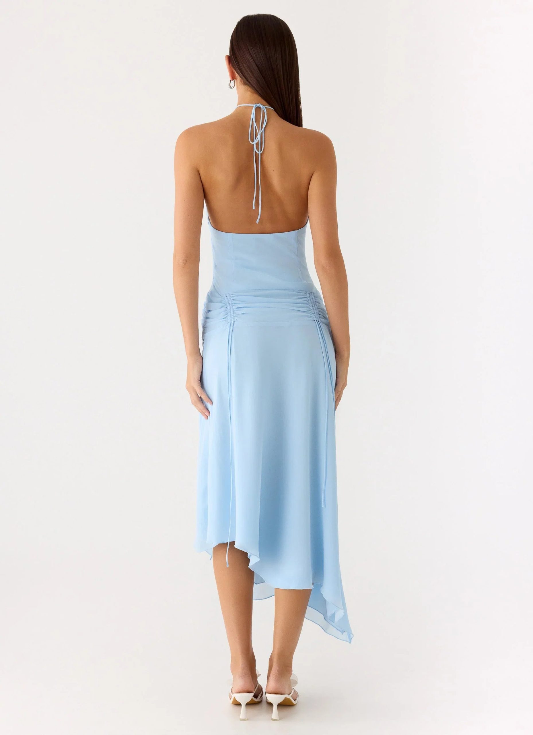 Becerra Chiffon Midi Dress - Blue - Image 3