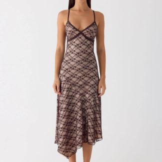Amelia Midi Dress - Chocolate