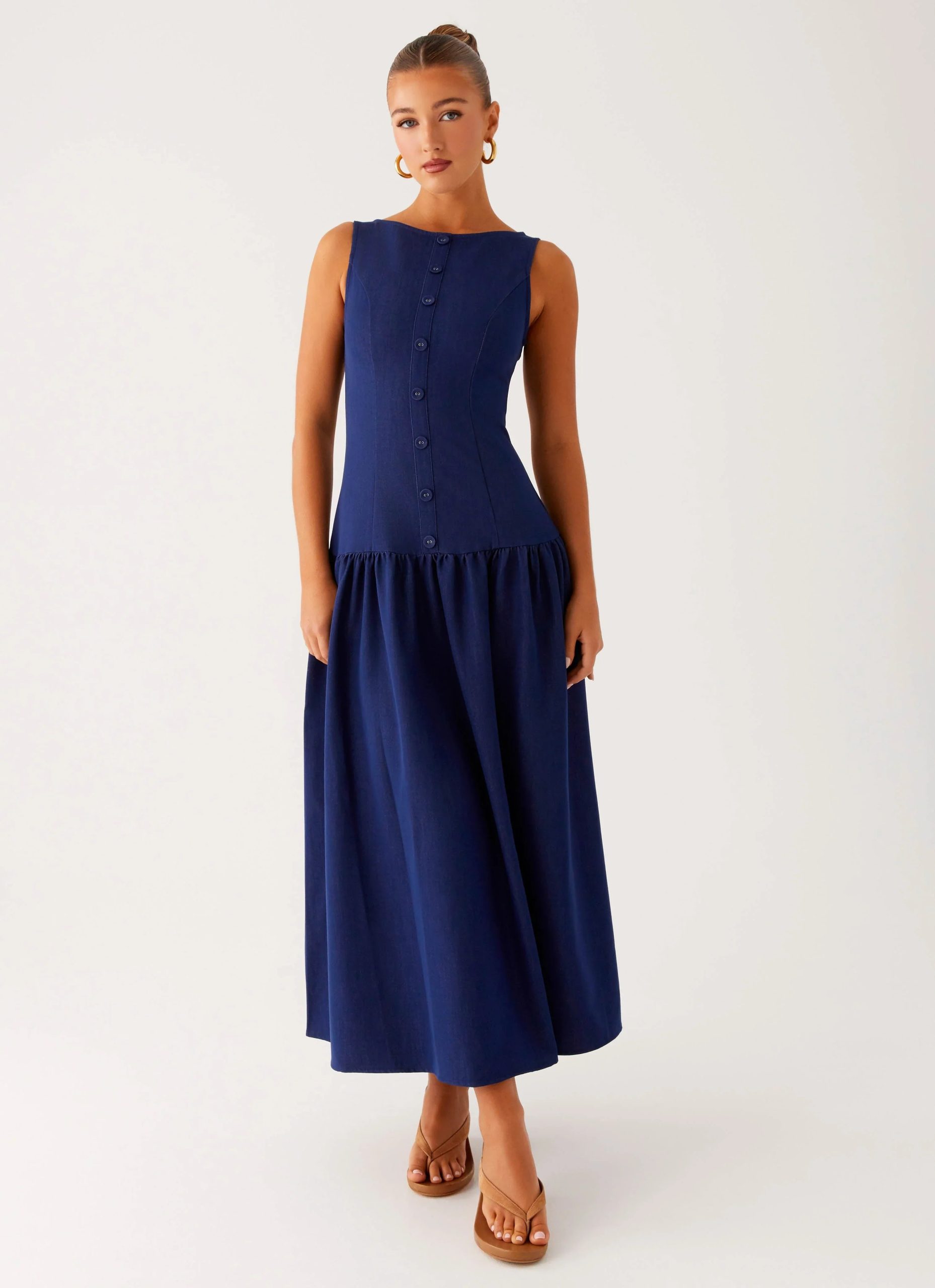 Hayes Denim Midi Dress - Indigo